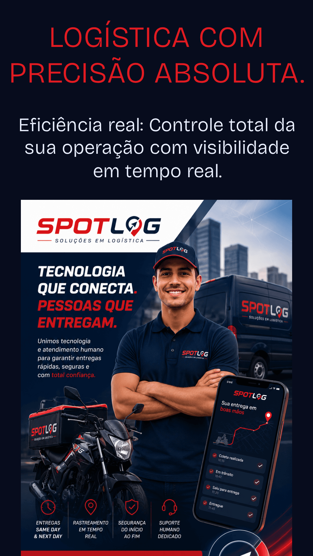 Controle total da coleta à entrega